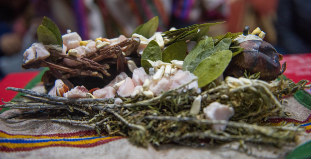 Ofrenda a la Pachamama en el Valle del Colca.